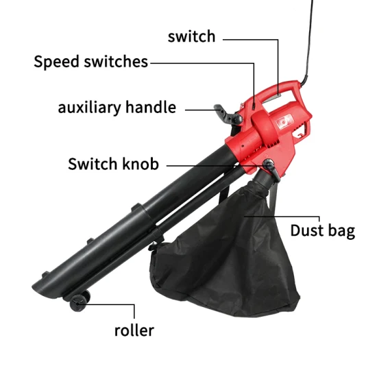 Corded Outdoor Garden Electric Blowers Leaf Vacuum Blower Variable Speed Portable Electric Air Duster Yard Mulcher